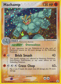 Machamp Rare Holo card from Hidden Legends