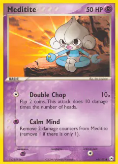 Meditite Common card from Hidden Legends