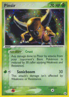 Pinsir Rare Holo card from Hidden Legends