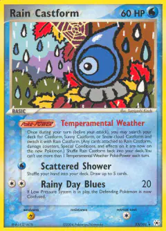 Rain Castform Rare card from Hidden Legends