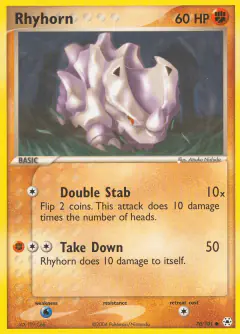 Rhyhorn Common card from Hidden Legends