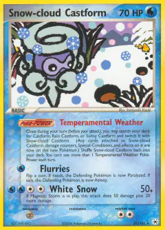 Snow-cloud Castform Rare card from Hidden Legends