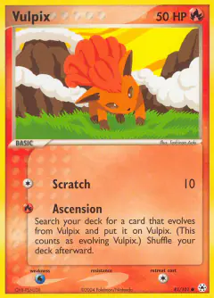 Vulpix Common card from Hidden Legends