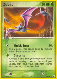 Zubat Common card from Hidden Legends