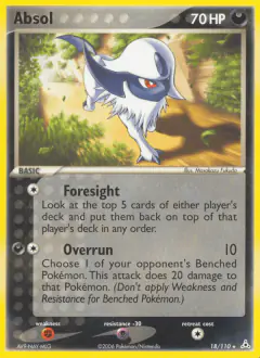 Absol Rare card from Holon Phantoms