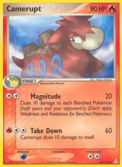 Camerupt Uncommon card from Holon Phantoms