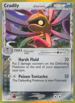 Cradily δ Rare Holo card from Holon Phantoms