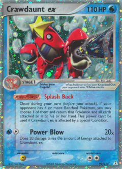 Crawdaunt ex Rare Holo EX card from Holon Phantoms
