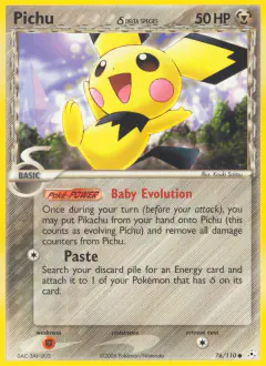 Pichu δ Common card from Holon Phantoms