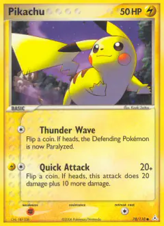 Pikachu Common card from Holon Phantoms