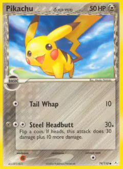 Pikachu δ Common card from Holon Phantoms