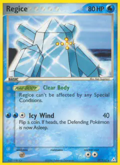 Regice Rare card from Holon Phantoms