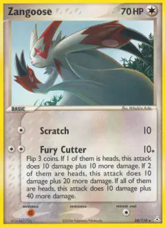 Zangoose Rare card from Holon Phantoms