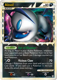 Absol Rare Prime card from Triumphant