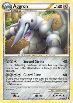 Aggron Rare Holo card from Triumphant