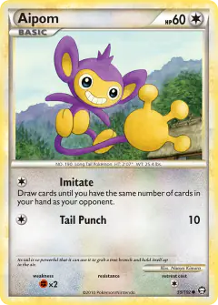 Aipom Common card from Triumphant