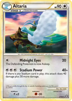 Altaria Rare Holo card from Triumphant