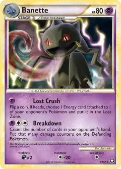 Banette Rare card from Triumphant