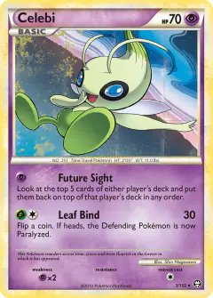 Celebi Rare Holo card from Triumphant