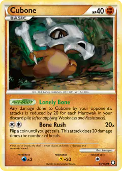 Cubone Common card from Triumphant