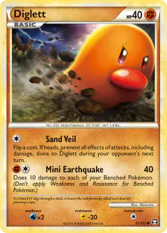 Diglett Common card from Triumphant