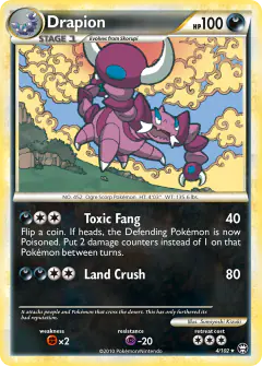 Drapion Rare Holo card from Triumphant