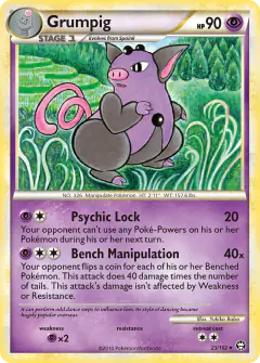 Grumpig Rare card from Triumphant