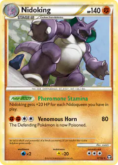 Nidoking Rare Holo card from Triumphant