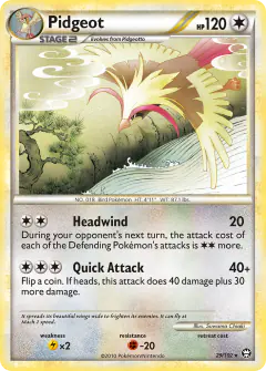 Pidgeot Rare card from Triumphant