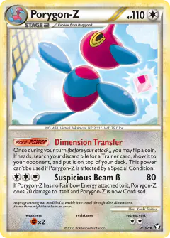 Porygon-Z Rare Holo card from Triumphant