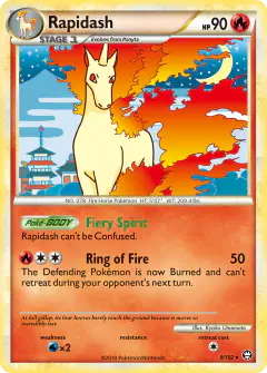 Rapidash Rare Holo card from Triumphant