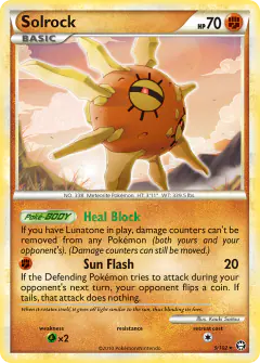 Solrock Rare Holo card from Triumphant