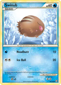 Swinub Common card from Triumphant