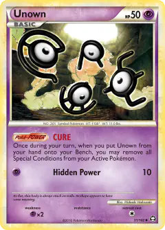 Unown Uncommon card from Triumphant