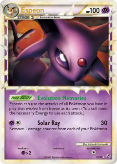Espeon Rare Prime card from Undaunted