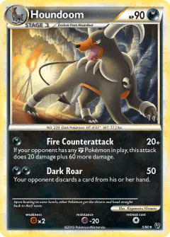 Houndoom Rare Holo card from Undaunted