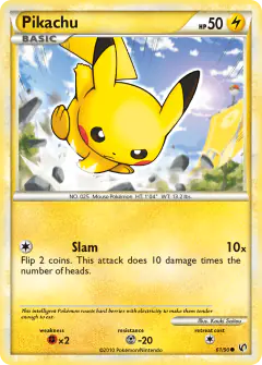 Pikachu Common card from Undaunted