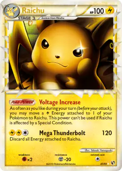 Raichu Rare Prime card from Undaunted