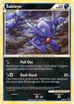 Sableye Uncommon card from Undaunted