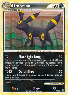 Umbreon Rare Holo card from Undaunted