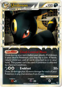 Umbreon Rare Prime card from Undaunted