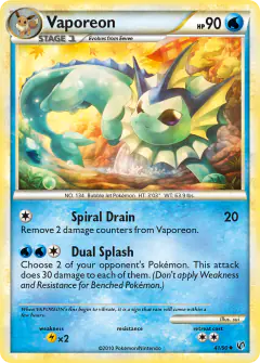 Vaporeon Uncommon card from Undaunted