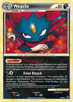 Weavile Rare card from Undaunted