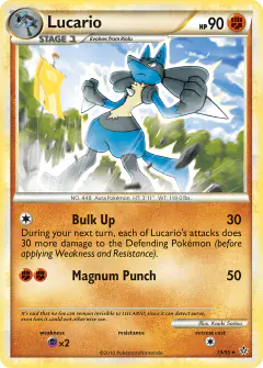 Lucario Rare card from Unleashed