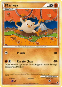 Mankey Common card from Unleashed