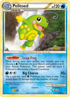 Politoed Rare Holo card from Unleashed