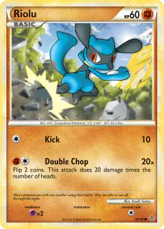 Riolu Common card from Unleashed