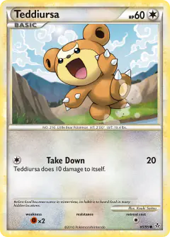 Teddiursa Common card from Unleashed