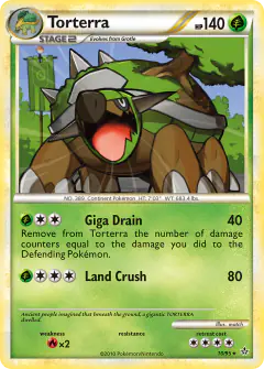 Torterra Rare Holo card from Unleashed