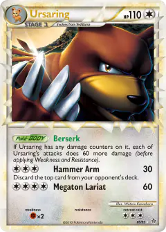 Ursaring Rare Prime card from Unleashed